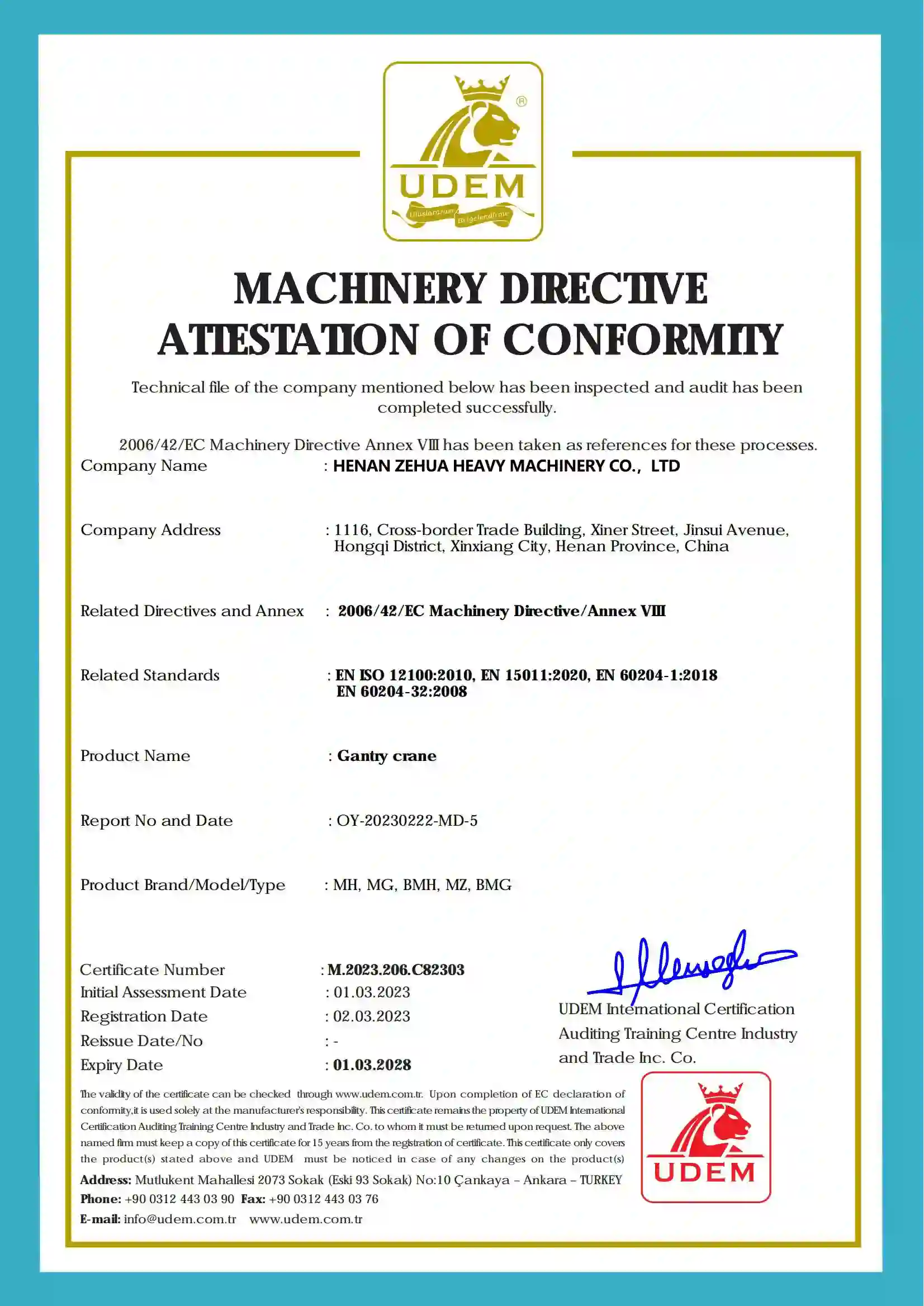 CE Certificate